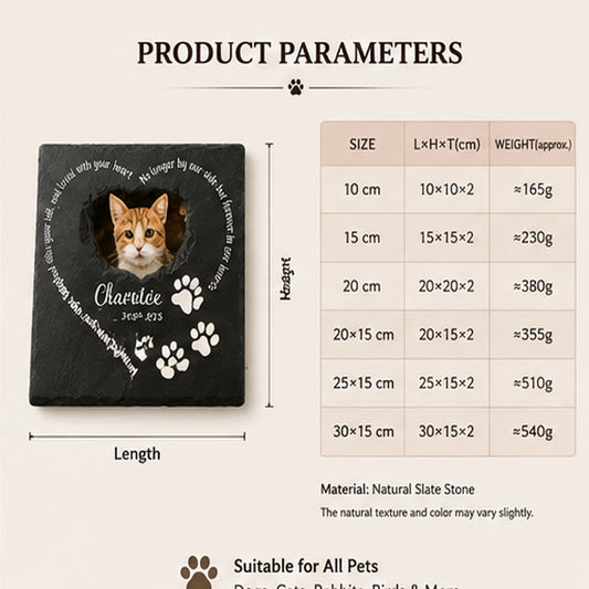 Custom Pet Memorial Tombstone – Personalized Natural Slate Pet Memorial Stone