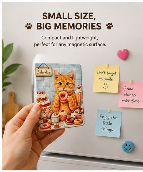 Custom Retro Pet Portrait Refrigerator Magnet