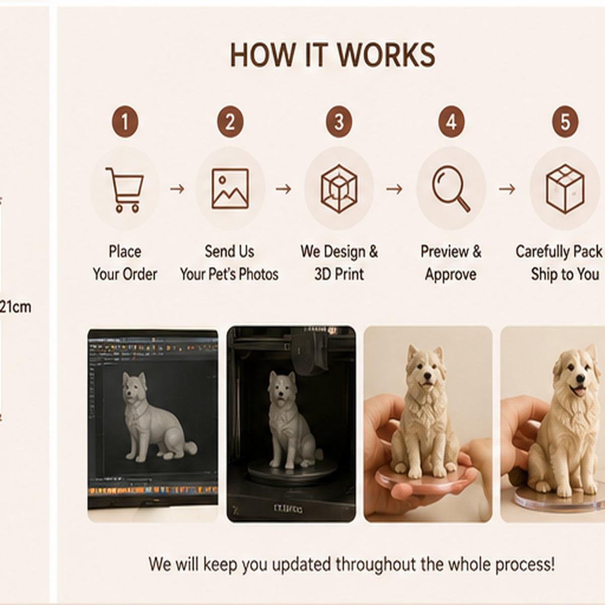 Custom 3D Printed Pet Figurine – Personalized Dog & Cat Keepsake