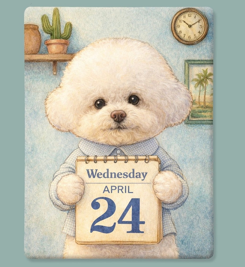 Custom Retro Pet Portrait Refrigerator Magnet